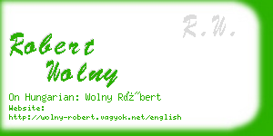 robert wolny business card